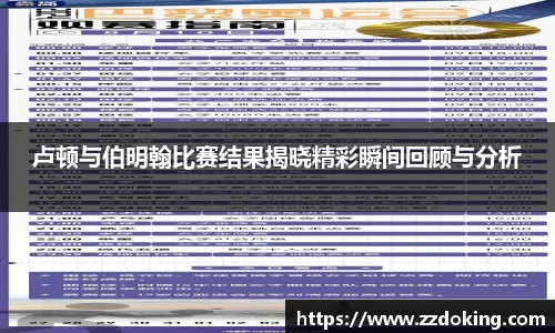 卢顿与伯明翰比赛结果揭晓精彩瞬间回顾与分析